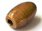 40mm Brown Tube Bead Vintage Macrame Bead Ceramic Large Hole Bead bD2